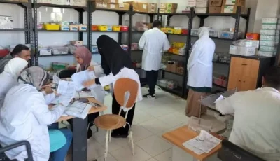 فحص وعلاج 1486 شخصاً خلال حملة طبية مجانية في كفر الشيخ