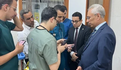 رئيس جامعة المنيا يقوم بزيارة غير مرتبة لمستشفى القلب والصدر الجامعي
