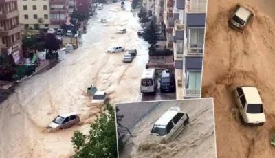 فيضانات أنقرة تملأ الشوارع بالمياه وتدمر جدران المنازل