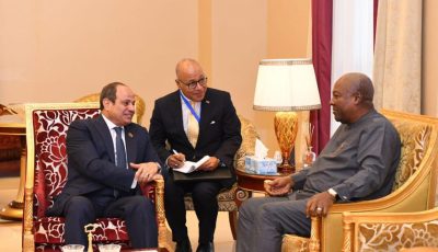 الرئيس السيسي يبحث مع نظيره الغاني تعزيز التجارة البينية