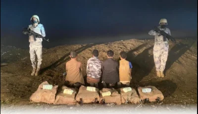 ضبط 4 مخالفين لنظام أمن الحدود لتهريبهم 140 كيلوجرامًا من القات بعسير