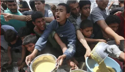 وفاة 21 طفلًا جراء المجاعة في غزة