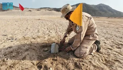 «مسام» ينزع 971 لغمًا في الأراضي اليمنية خلال أسبوع