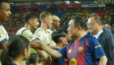 مشهد غير مسبوق في مباراة برشلونة وسيول