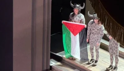 شجار في دار الأوبرا الملكية بلندن بسبب علم فلسطين