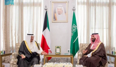 ولي العهد يستقبل سمو رئيس مجلس الوزراء الكويتي ويستعرضان العلاقات التاريخية
