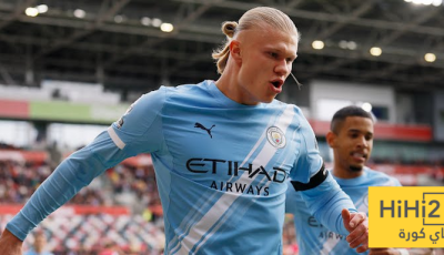 مانشستر سيتي يتقدم على برينتفورد في الشوط الاول