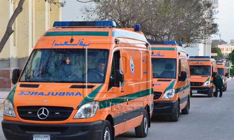 الدفع بـ 21 سيارة إسعاف لموقع حادث الصحراوي الغربي بإسنا