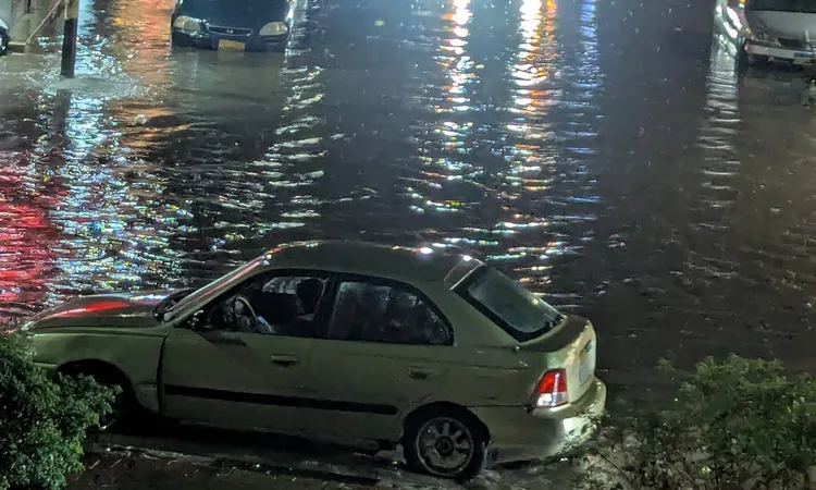 بسبب الطقس السىء .. سقوط ثلاث أعمدة انارة و لافتات الدعاية الانتخابية ببورسعيد