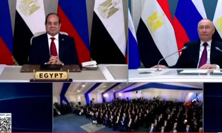 بوتين يهنئ الرئيس السيسي بعيد ميلاده خلال مراسم وضع هيكل الاحتواء بمفاعل الضبعة