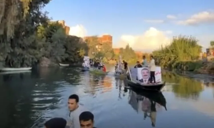 مراكب في الترع.. مرشح نواب بالمنوفية يقدم دعاية انتخابية بشكل مختلف