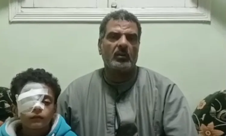 بعد فقدان عينه بمدرسة في قنا.. والد “عمر ” يناشد الرئيس السيسي لعلاجه على نفقة الدولة