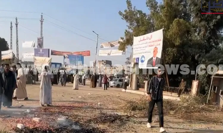 أنصار مرشح يغلقون طريق قفط – قنا العام احتجاجًا على النتائج الأولية لانتخابات النواب