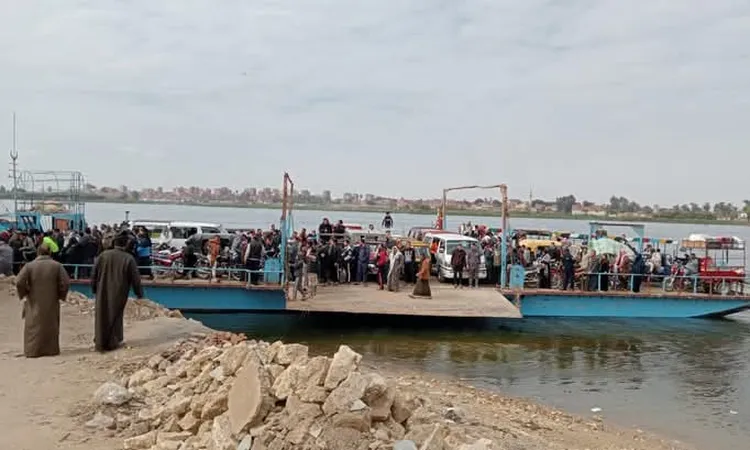 وفيات وإصابات إثر سقوط سيارة ملاكي من فوق معدية أشمنت ببنى سويف