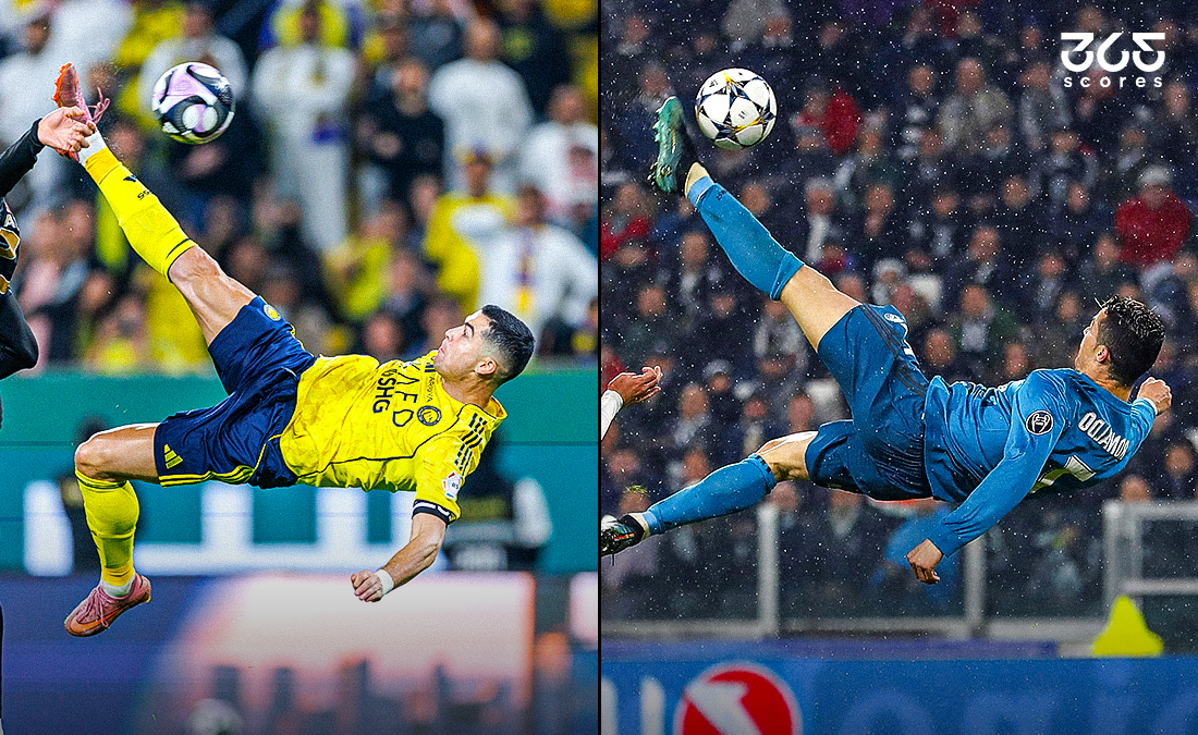 مقصية خرافية.. شاهد هدف كريستيانو رونالدو في شباك الخليج على طريقة هدفه ضد يوفنتوس