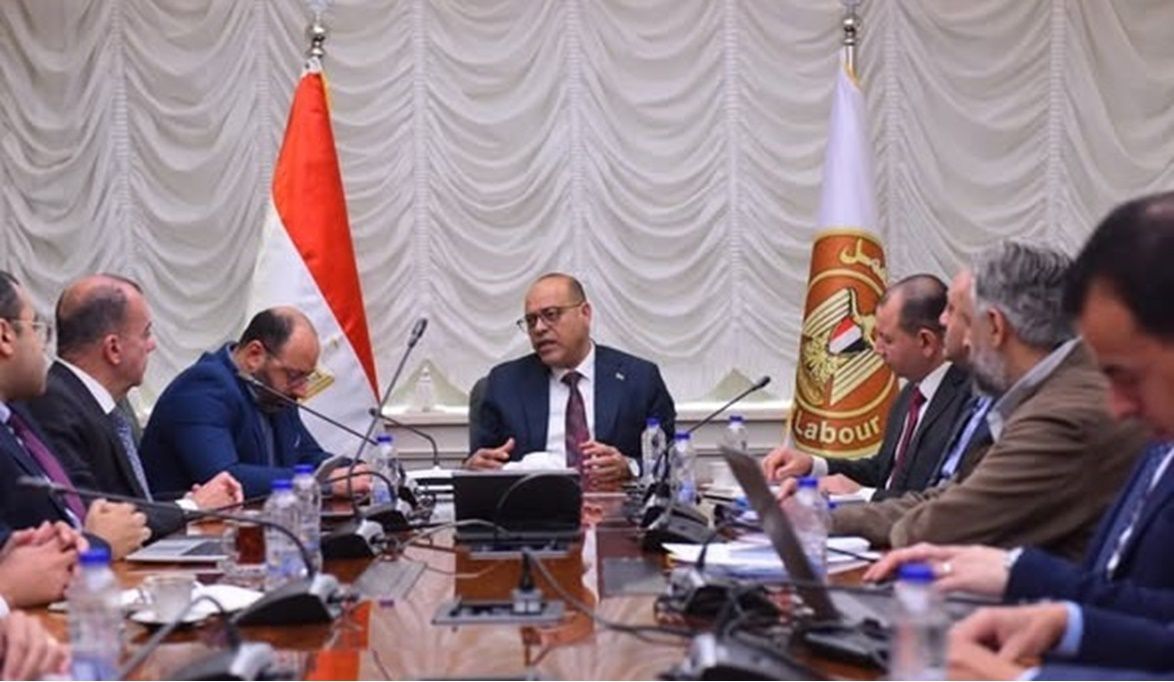 وزير العمل يستقبل وفد شركة eFinance للاستماع الى عرض بإنشاء من…
