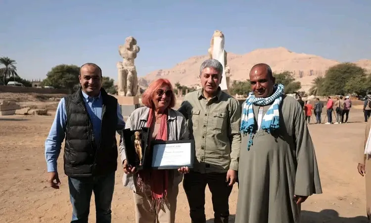 لدورها فى إحياء في إحياء المعبد الجنائزي للملك أمنحتب الثالث.. وزير السياحة والآثار يكرم هوريج سوروزيان من الأقصر