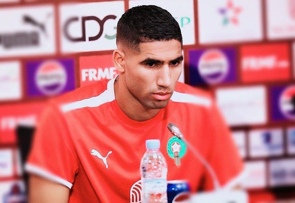 مؤتمر أشرف حكيمي قبل مباراة المغرب ضد جزر القمر في كأس إفريقيا