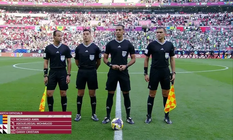 طاقم مصري يدير قمة السعودية وفلسطين في كأس العرب