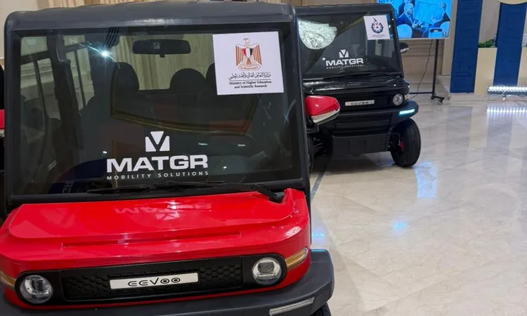 أكاديمية البحث العلمي تعرض سيارة كهربائية محلية الصنع بمعرض دولي للبحوث