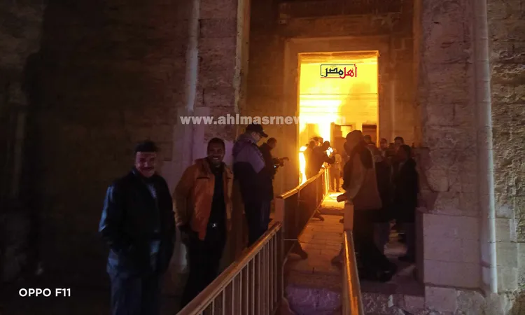 غياب الشمس عن قدس الأقداس بقصر قارون لأول مرة منذ اكتشاف الظاهرة بالفيوم