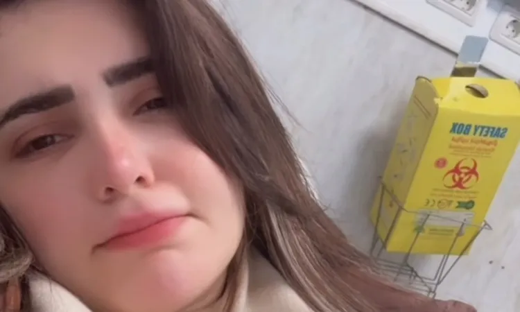 وعكة صحية مفاجئة لزوجة المطرب مسلم.. ويارا تامر من المستشفى: “ادعولي أنا تعبانة أوي”