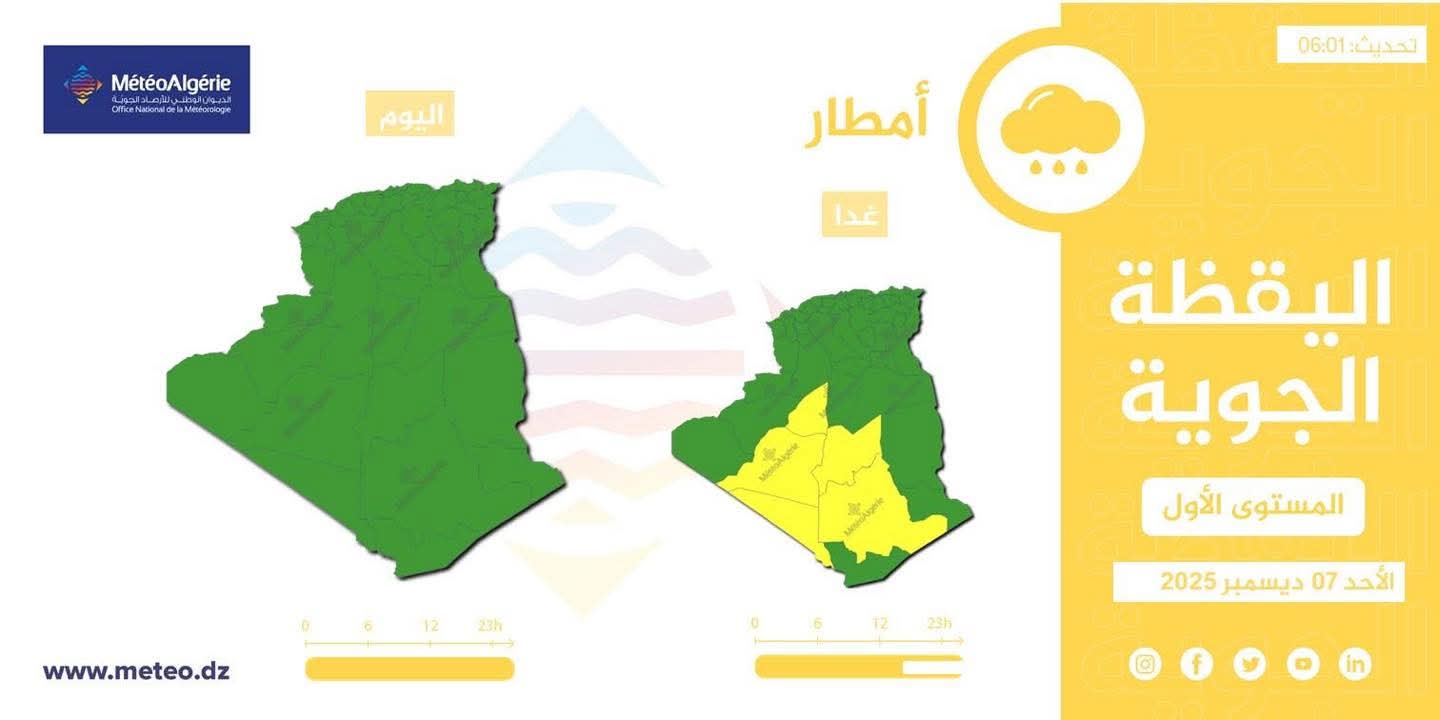 تنبيه جوي في الجزائر