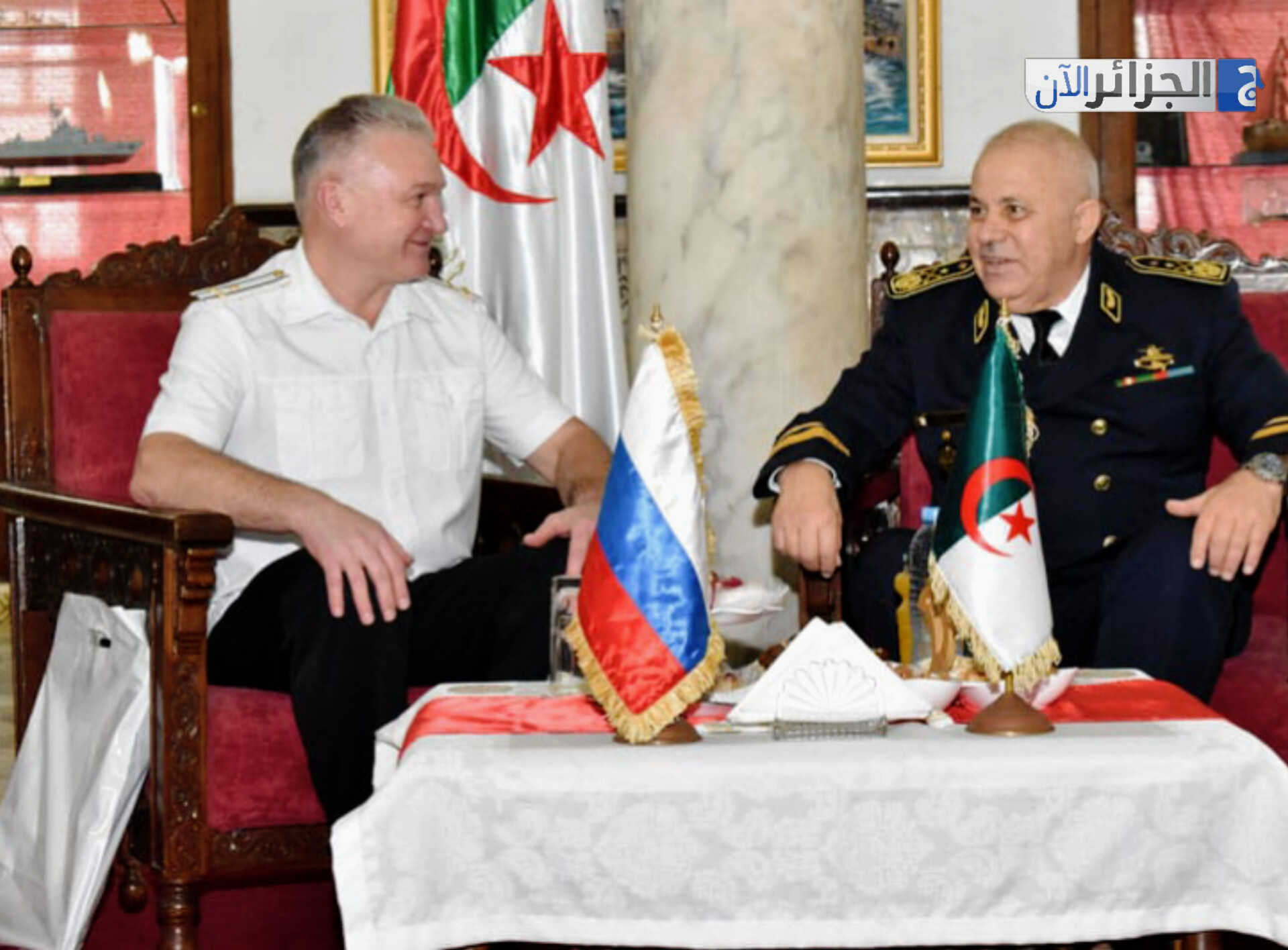 رسو مفرزة بحرية روسية بميناء الجزائر في إطار الشراكة الإستراتيجية  المتنامية مابين الجزائر وموسكو
