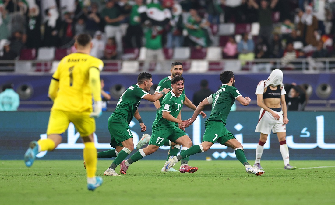 شاهد.. سوريا وفلسطين يحتفلان معًا بعد التأهل لربع نهائي كأس العرب